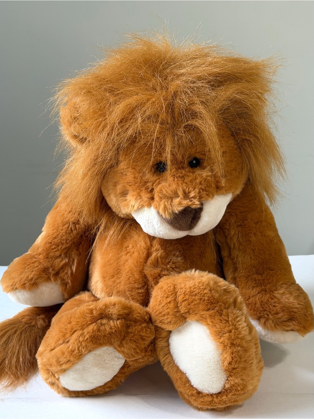 Vintage Commonwealth Lion Plush 20” Stuffed Animal 1999 Shaggy Mane Weighted